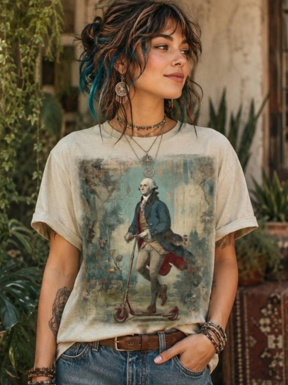 American 250 Founding Fathers Freedom Ride Hatman’s Original Luxury Graphic Tee